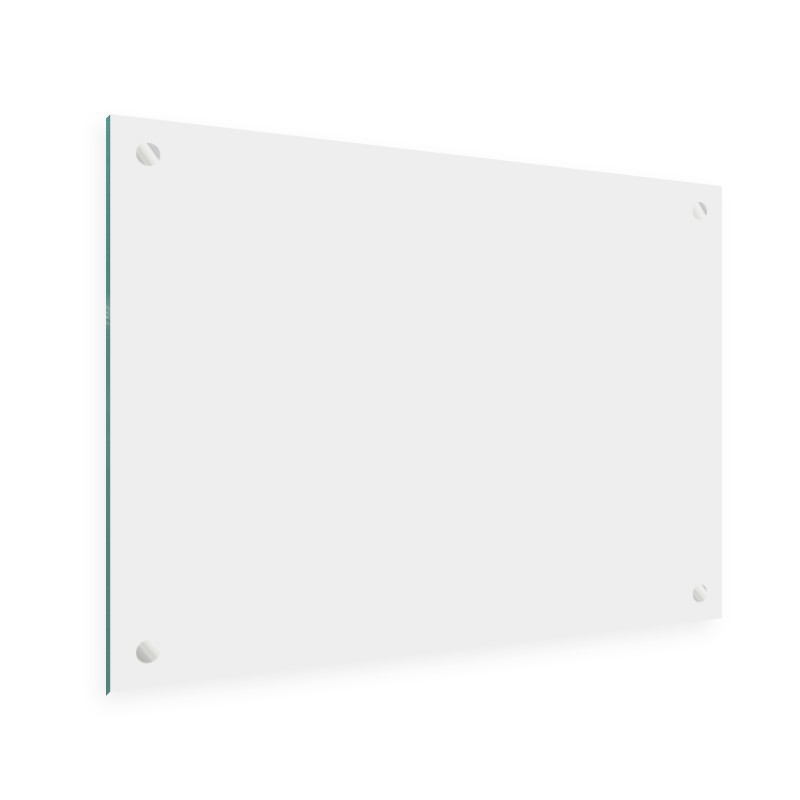 Optiwhite panel - 6 mm tempered glass with distance mounting