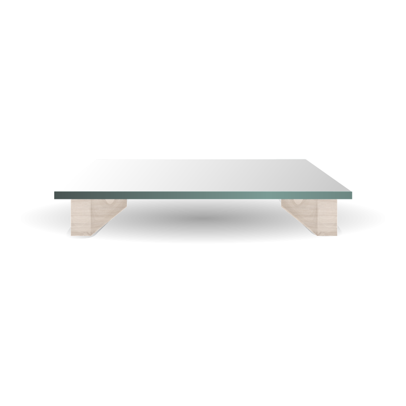 White lacquered glass for table 8 mm