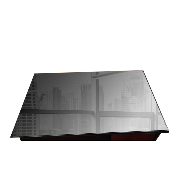 Black lacquered glass for desk 4 mm
