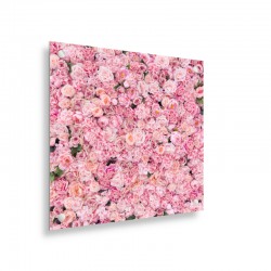 Panel with floral motif - UV printing on glass with vertical orientation