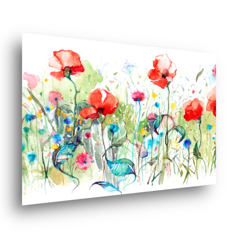 30 x 40 cm Painted flowers on a light background