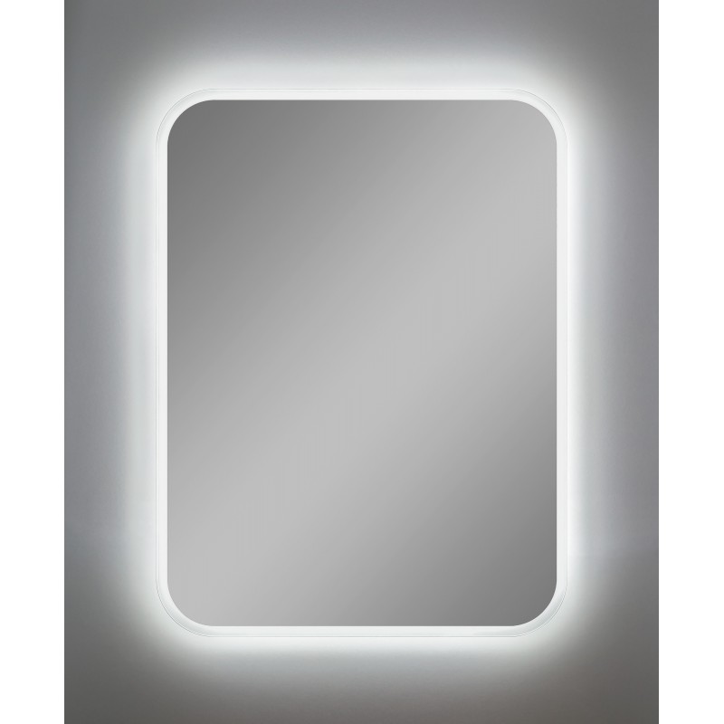 Mirror Radius with Rounded Corners and LED Lighting