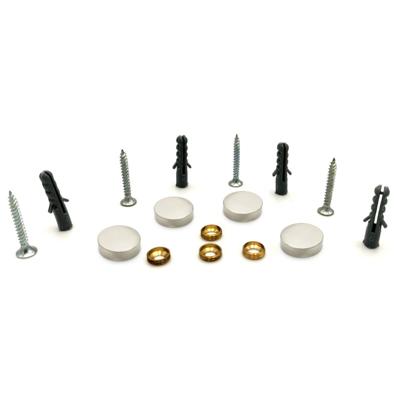 Glass mounting kit directly to the wall - Silver