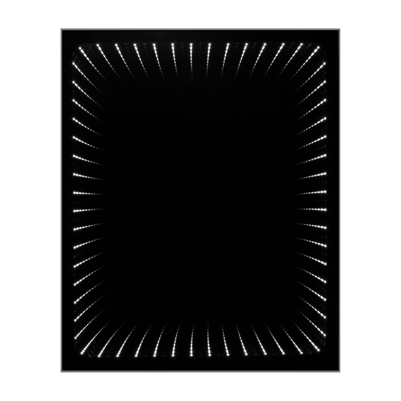 Rectangular mirror Echo 2 with depth effect and LED lighting