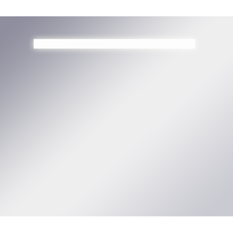 Lustro Horizon prostokątne z poziomym pasem LED