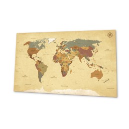 Magnetic board with map