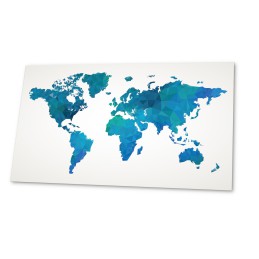 mapa świata niebieskawa