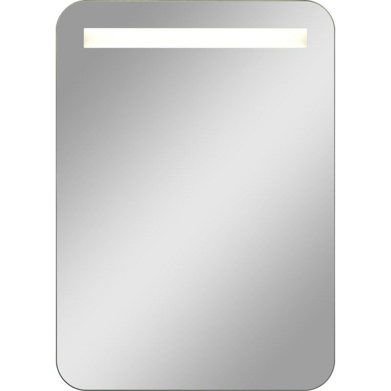 Mirror Single with Rounded Corners and LED Lighting