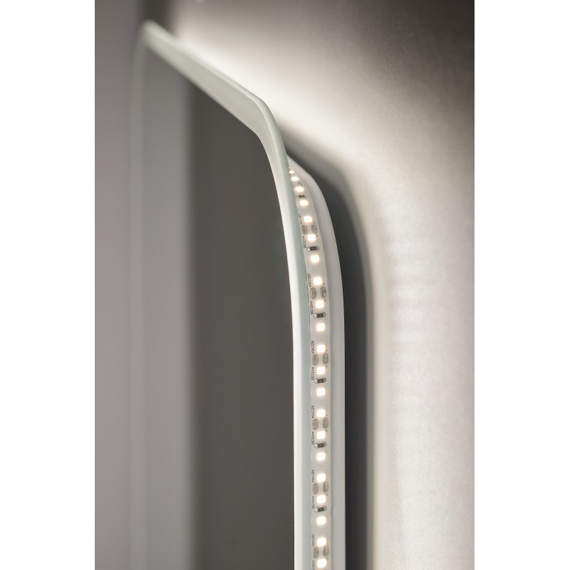 Rounded Rectangle Led Mirror Radius 2 with Rounded Corners and LED Lighting Dimension 50 x 70 cm