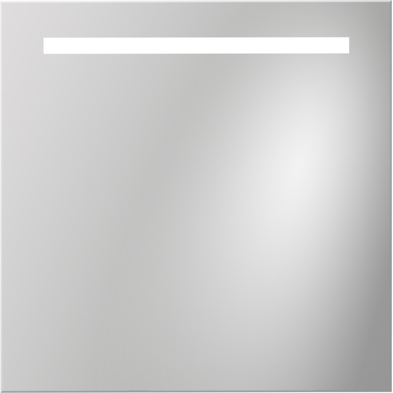 Rectangular Lens Mirror with Illuminated Horizontal LED Strip