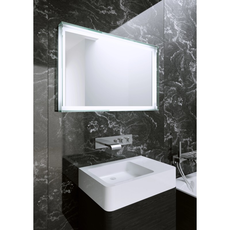 Rectangular Cage LED Perimeter Mirror