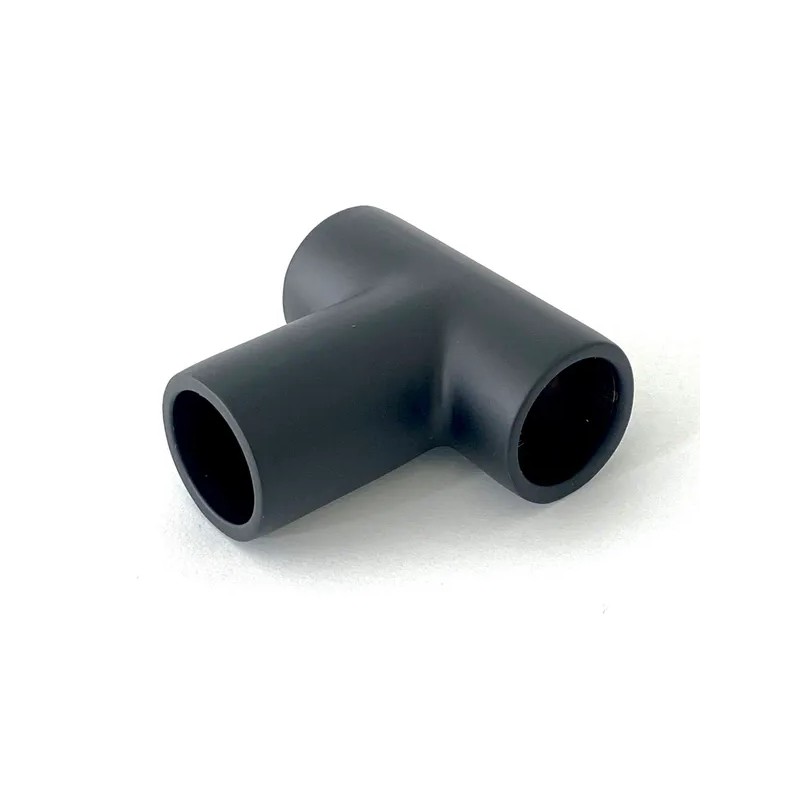 Trójnik reling-reling czarny