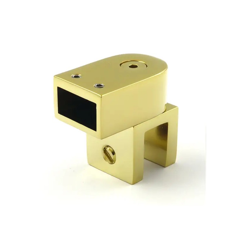 Mocowanie prostokątne regulowane reling szkło złote