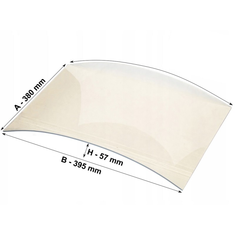 Szyba żaroodporna gięta do piecyka Koza Kodiak