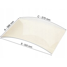 Szyba żaroodporna gięta do...