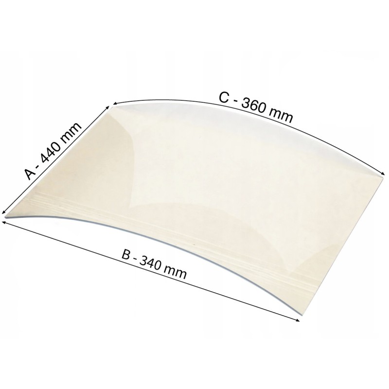 Szyba żaroodporna gięta do kozy Comforto Modena Plus