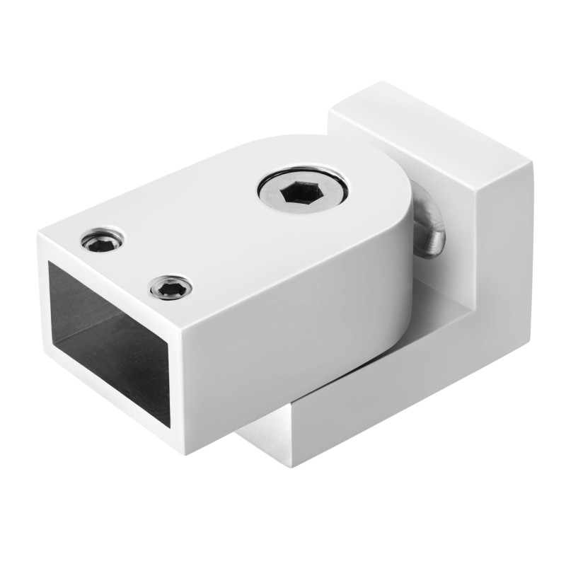 Rectangular Adjustable Wall–Rail Mount White