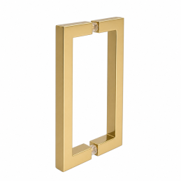 Gold glass door handle...