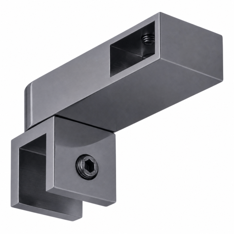 Rectangular side through mounting rail-to-glass graphite
