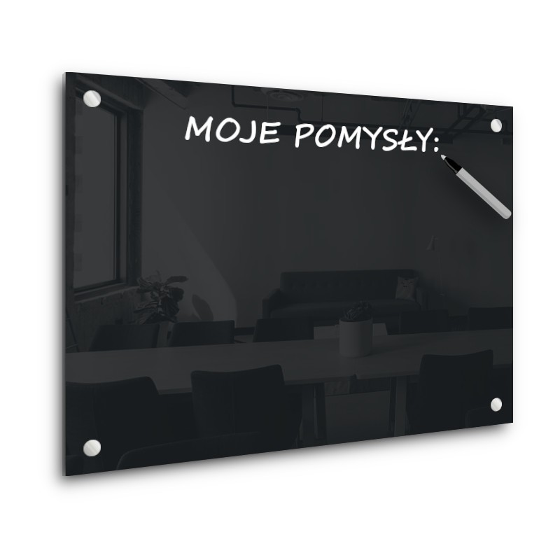 Anthracite Magnetic Board Tempered Glass Writing Board