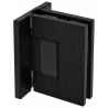 Adjustable black shower hinge, glass-to-wall 90°