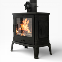 Heat-resistant glass for fireplaces, stoves and wood heaters