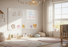 Printed glass in a children’s room – safe and creative solutions.