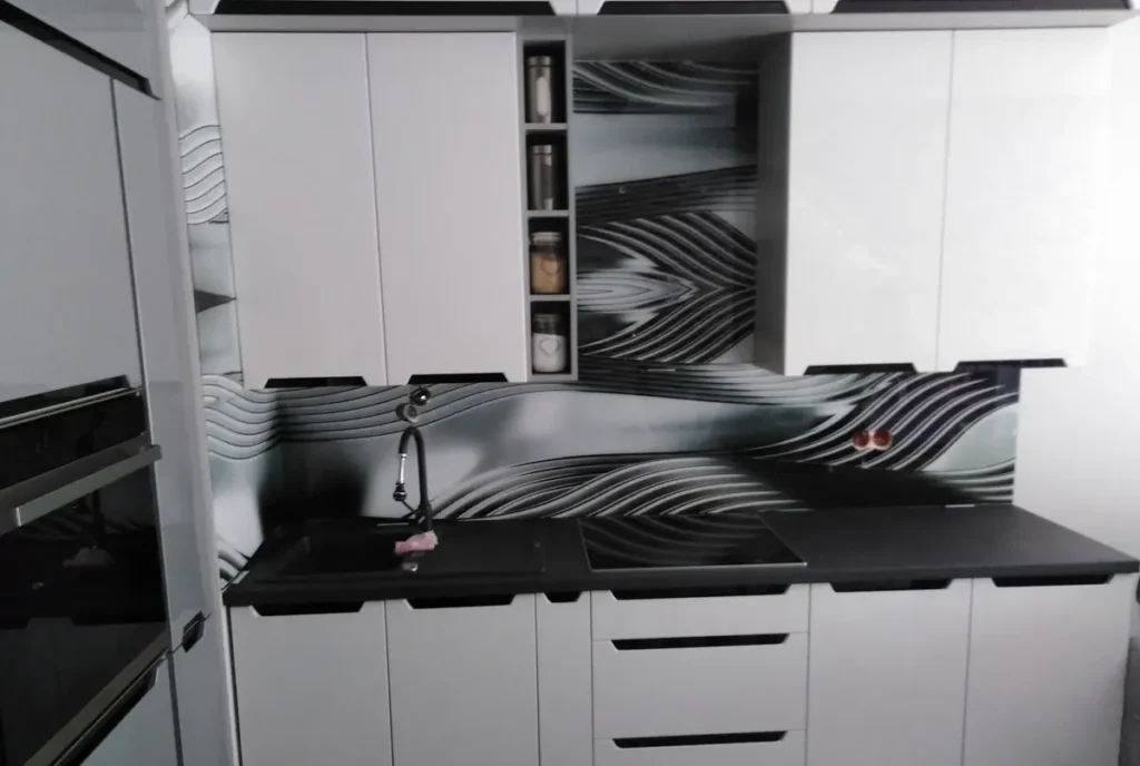 panek szklany kuchenny z grafiką